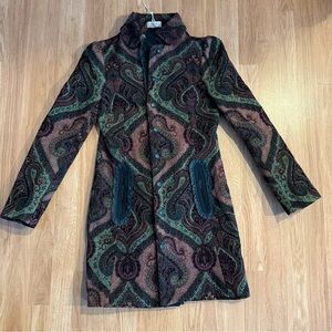 Women’s Hoss Intropia Paisley Tapestry Jacket - Green/Burgundy Hues - NWOT - 38